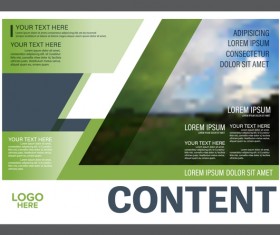Blue with green styles flyer and cover brochure vector template 15