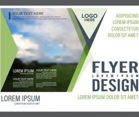 Blue with green styles flyer and cover brochure vector template 17
