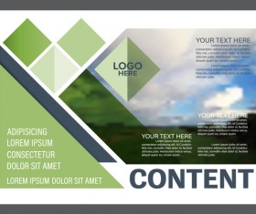 Blue with green styles flyer and cover brochure vector template 18