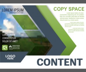 Blue with green styles flyer and cover brochure vector template 20