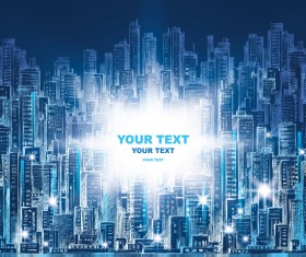 Blurs city background design vectors 10