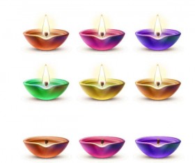 Bowl shape candle vector material