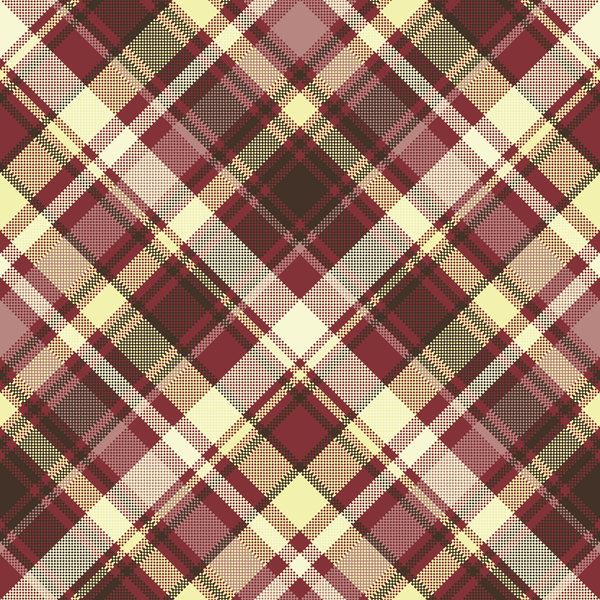 Brown check plaid seamless pixel fabric texture vector