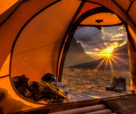 Camping tents Stock Photo