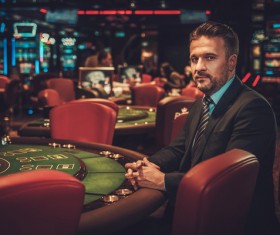 Casino man Stock Photo