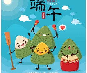 China Dragon Boat Festival Poster Template design Vector 11