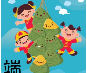 China Dragon Boat Festival Poster Template design Vector 12