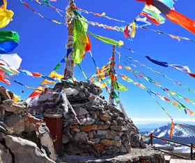 China Tibetan prayer flags HD picture