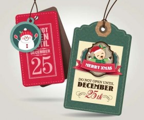 Christmas sale tag retro styles vector 03