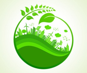 City environment Eco design vector
