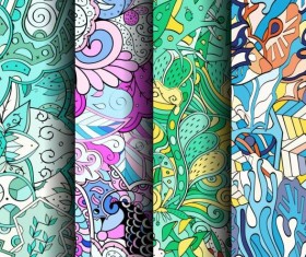 Classical colored pattern seamless vectors 06