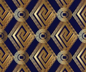 Classical golden seamless pattern vectors 01