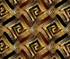 Classical golden seamless pattern vectors 02