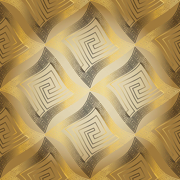 Classical golden seamless pattern vectors 04