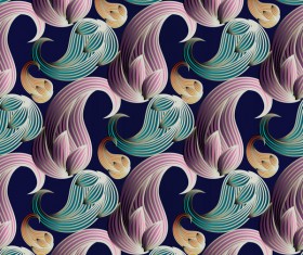 Classical golden seamless pattern vectors 05