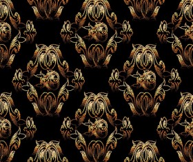 Classical golden seamless pattern vectors 06