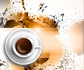 Coffee flyer background vector 01