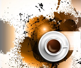 Coffee flyer background vector 02