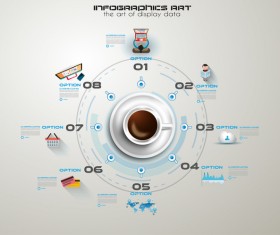 Coffee infographics creative design vector 02