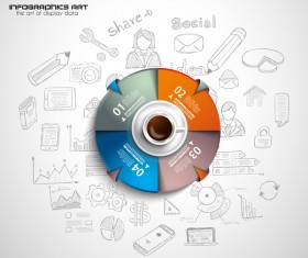 Coffee infographics creative design vector 04