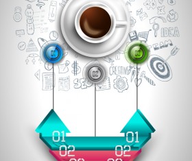 Coffee infographics creative design vector 07