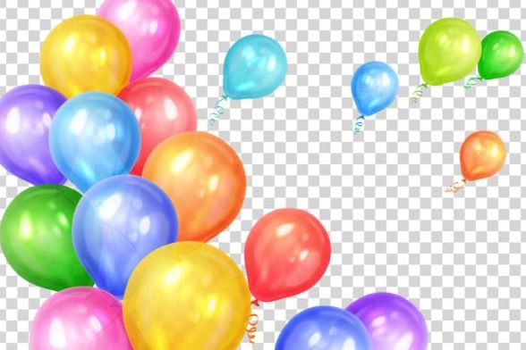 Colored balloon birthday illustration vector 02