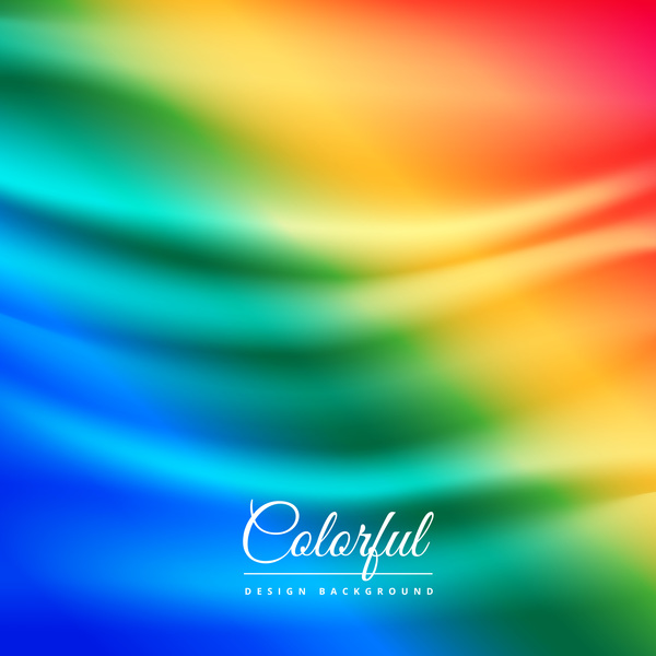 Colored gradient wavy background vector