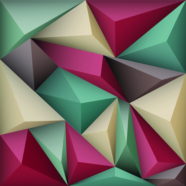 Colored polygon background vector