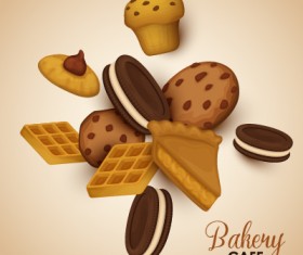 Cookie chocolate vector background