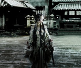 Costume dress up girl Stock Photo