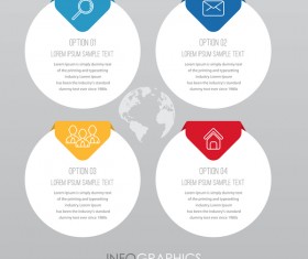 Creative infographic labels vector material 01