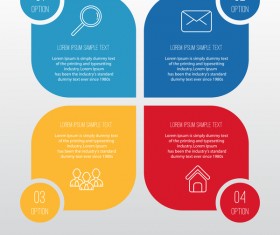 Creative infographic labels vector material 02