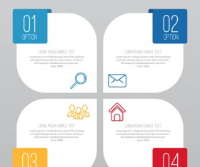 Creative infographic labels vector material 03
