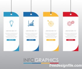 Creative infographic labels vector material 04