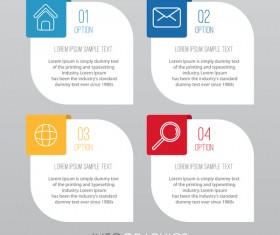 Creative infographic labels vector material 07