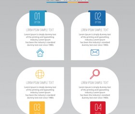 Creative infographic labels vector material 08