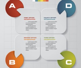 Creative paper infographic vector material 01