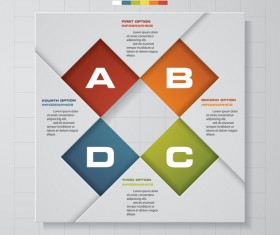 Creative paper infographic vector material 02