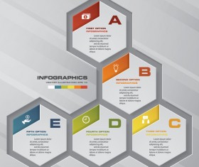 Creative paper infographic vector material 03