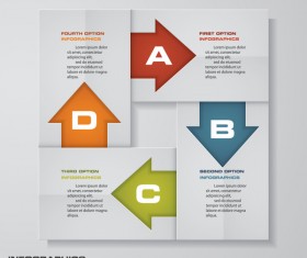 Creative paper infographic vector material 04