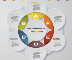 Creative round infgraphic vector template 06