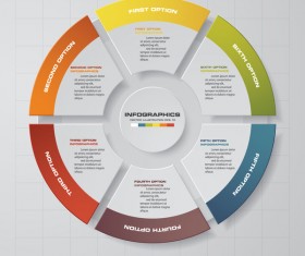 Creative round infgraphic vector template 07