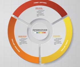 Creative round infgraphic vector template 11