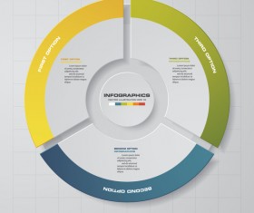 Creative round infgraphic vector template 12