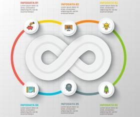 Creative round infographic modern design vector 01