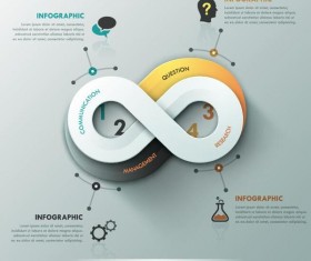 Creative round infographic modern design vector 02