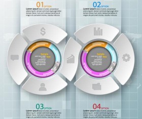 Creative round infographic modern design vector 04