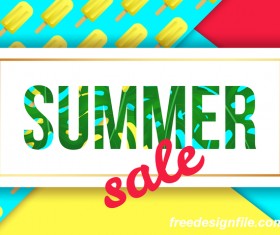 Creative summer sale poster template vectors 01