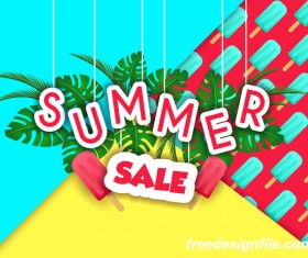 Creative summer sale poster template vectors 03