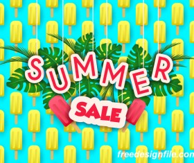 Creative summer sale poster template vectors 05